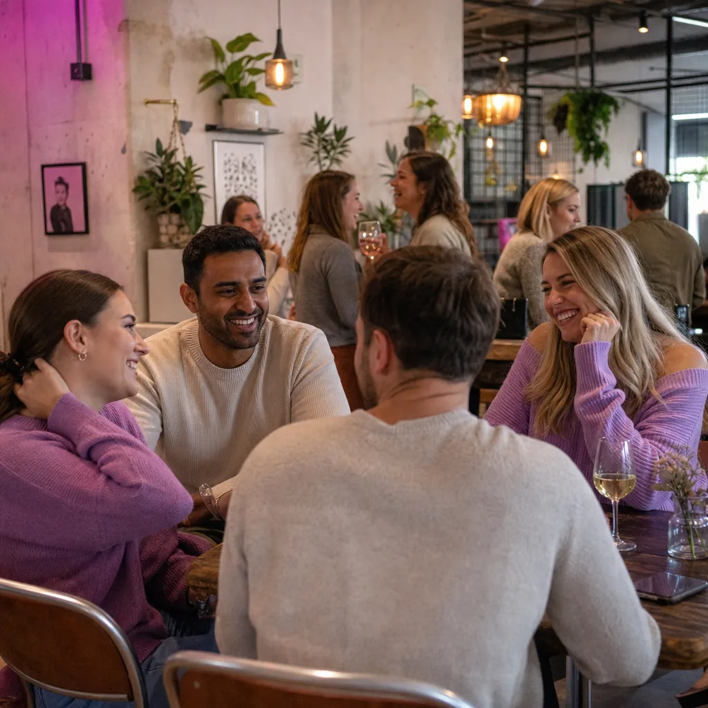 People taking part in a friendly speed dating evening in Leeds